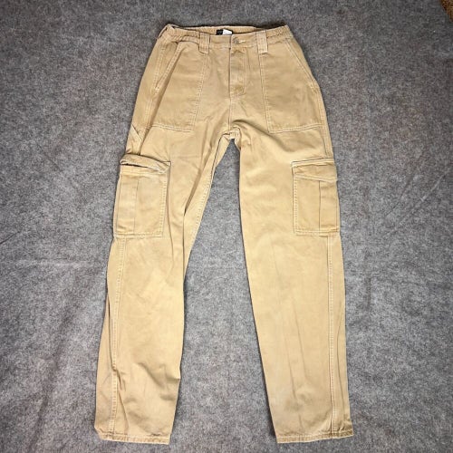 Fashion Nova Women Pants 5 Juniors Brown Straight Cargo Casual Solid Zip Cotton