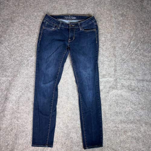 Old Navy Womens Jeans 8 Blue Skinny Pant Denim Mid Rise Dark Wash Rock Star