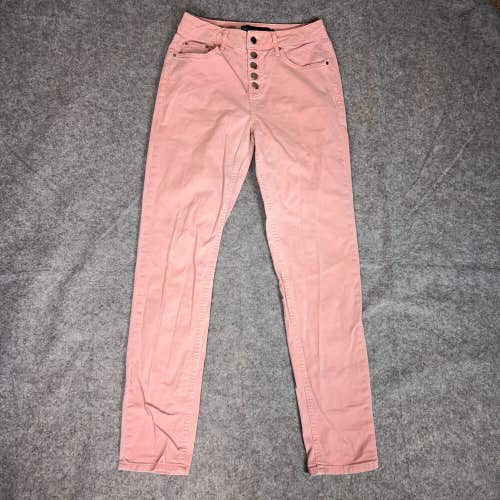 Boden Womens Jeans 4 Long PInk Denim Girlfriend Pant Mid Rise Medium Wash Button