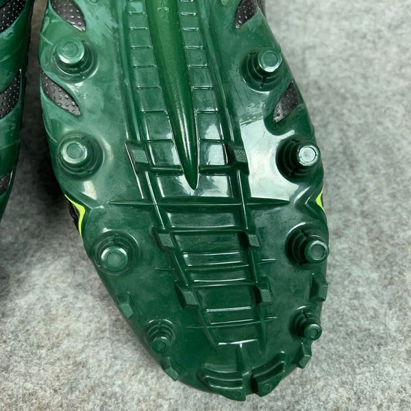 Under Armour Mens Football Cleat 14 Black Green Shoe Lacrosse Spine MC Top A4