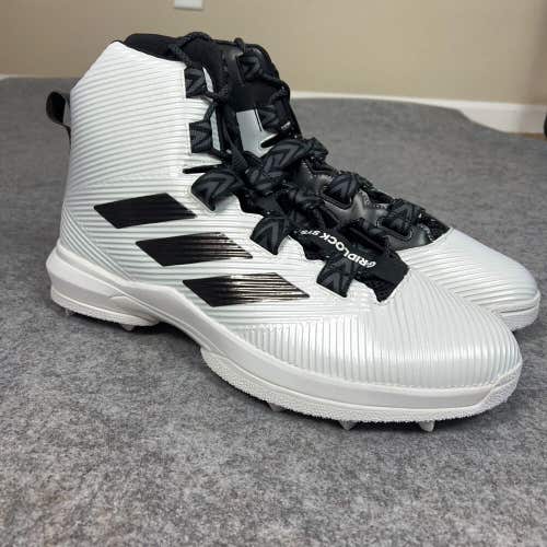Adidas Mens Football Cleat 17 White Black Shoe Gridlock Linemen High Sport A1