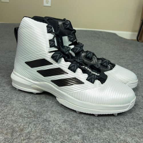 Adidas Mens Football Cleat 17 White Black Shoe Gridlock Linemen High Sport A3