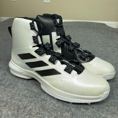Adidas Mens Football Cleat 17 White Black Shoe Gridlock Linemen High Sport A6