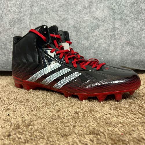 Adidas Mens Football Cleats 15 Black Red Shoe Lacrosse Crazyquick Mid Top A1