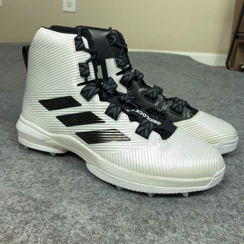 Adidas Mens Football Cleat 17 White Black Shoe Gridlock Linemen High Sport A8