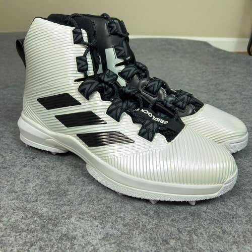 Adidas Mens Football Cleat 17 White Black Shoe Gridlock Linemen High Sport A9