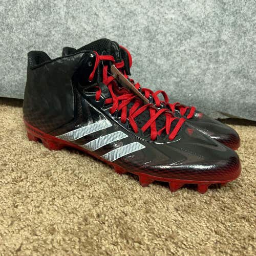 Adidas Mens Football Cleats 16 Black Red Shoe Lacrosse Crazyquick Mid Top A1