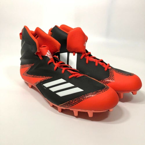 Adidas Mens Football Cleat Size 17 Black Orange Shoe Lacrosse Freak High Sport