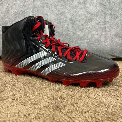 Adidas Mens Football Cleats 15 Black Red Shoe Lacrosse Crazyquick Mid Top A8