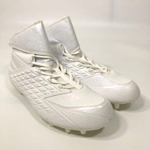 Adidas Mens Football Cleats Size 16 White Shoe Lacrosse Freak High Iron Skin