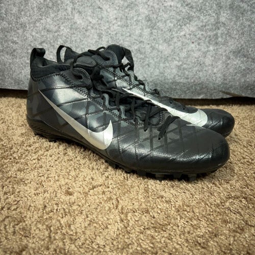 Nike Mens Football Cleat Size 16 Black Camo Lacrosse Shoe Field General 3 Elite