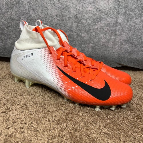 Nike Mens Football Cleats 15 White Orange Shoe Lacrosse Vapor Untouchable 3