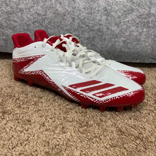 Adidas Mens Football Cleats Size 16 White Red SM Freak X Carbon Lacrosse Shoe