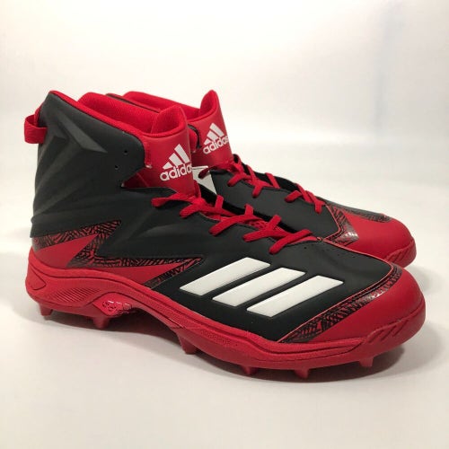 Adidas Mens Football Cleat 16 Black Red Lacrosse Shoe Freak Adiprene High Pair