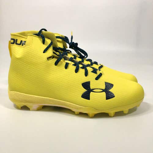 Under Armour Spine Mens Football Cleat Size 13.5 Neon Yellow Lacrosse Shoe Lace
