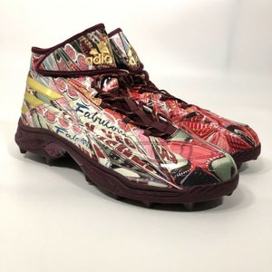 Adidas Mid Rise Mens Football Cleat Size 16 Las Vegas Red Pink Maroon Lacrosse