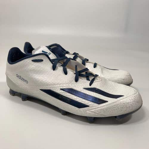 Adidas 5.0 Five Star Football Cleats Size 13.5 White Blue Shoe Lacrosse Low G4