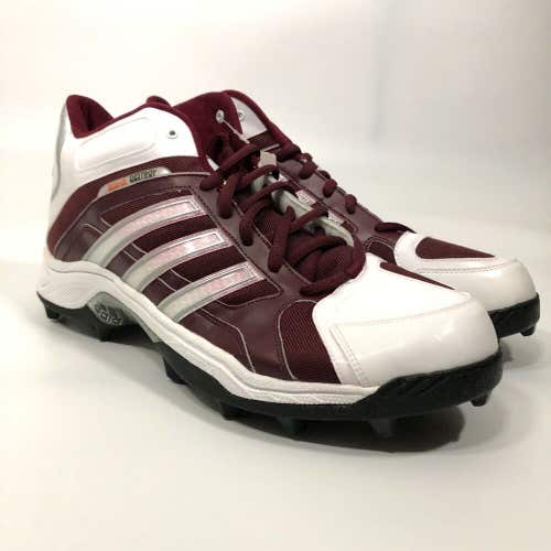 Adidas AS SMU Scorch Destroy Mens Football Cleat Size 15 Red White Maroon