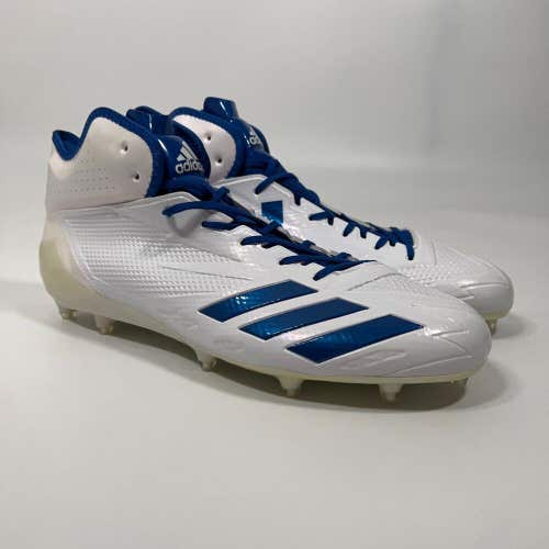 Adidas Adizero 5 Star 6.0 Mens Football Cleats Size 16 White Blue Lacrosse Shoe
