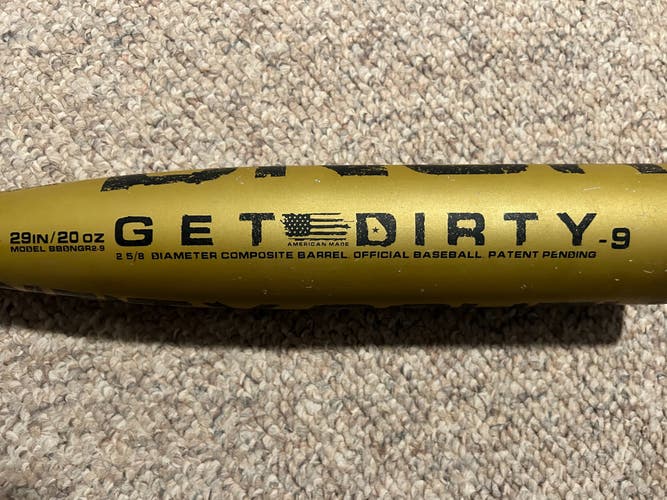 Used USSSA Certified 2021 Dirty South Composite DNGR Bat (-9) 20 oz 29"