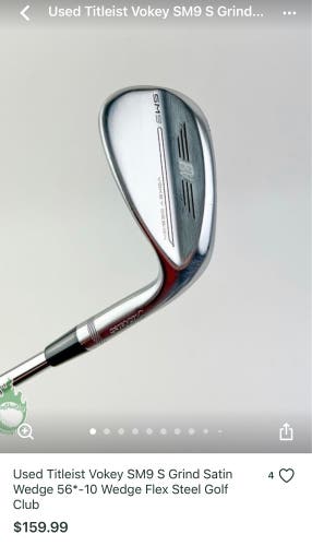 Used Right Handed Vokey SM9 Wedge 56* & 60* Bundle