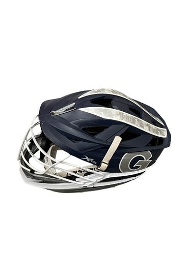 Georgetown Lacrosse Used Player #44 Cascade XRS Helmet Blue