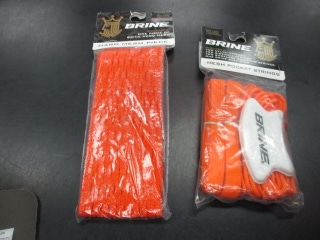 New Brine Lacrosse Hard Mesh Piece and Mesh Pocket String Orange SET