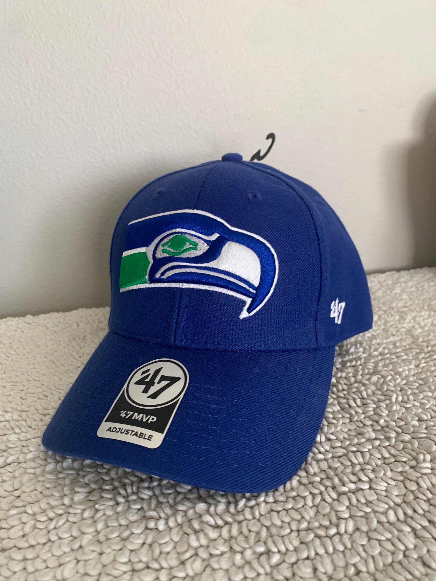 '47 Seattle Seahawks Clean Up Legacy Royal Blue Adjustable Strap Hat Dad Cap