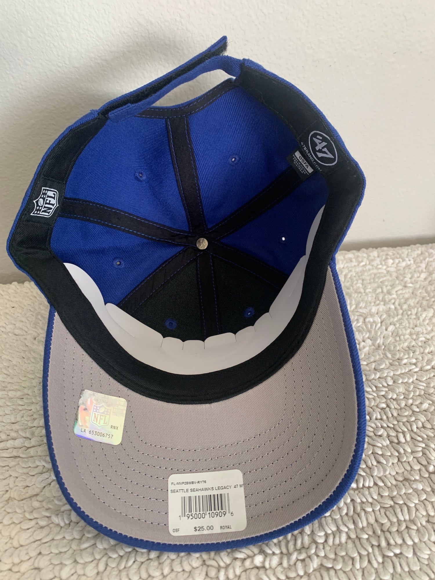 New Seattle Seahawks NFL SnapBack Velcro Hat 47 Brand