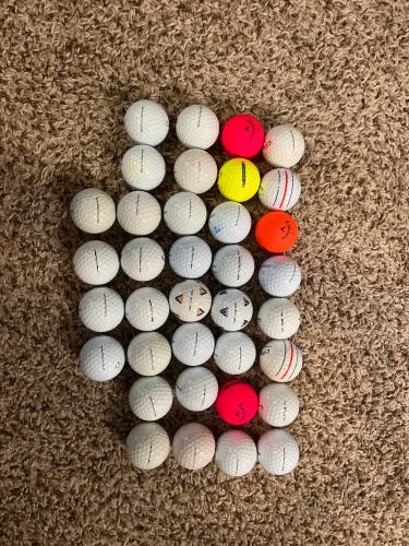 Callaway, Titleist, TaylorMade golf balls 3 Dozen Pro V1, Pro V1x, TP5, TP5 Pix, Chrome Soft