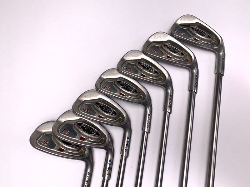 Ping i15 Iron Set 5-PW+AW Blue Dot 1* Up TFC 169 I Stiff Graphite Mens RH