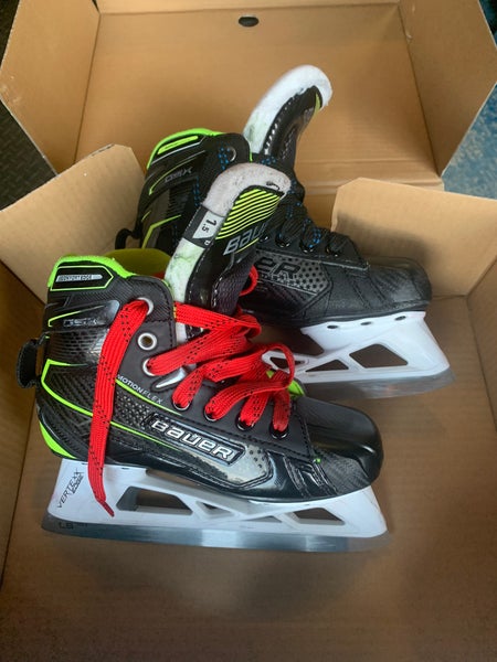 Used Bauer Regular Width Size 1.5 GSX Hockey Goalie Skates