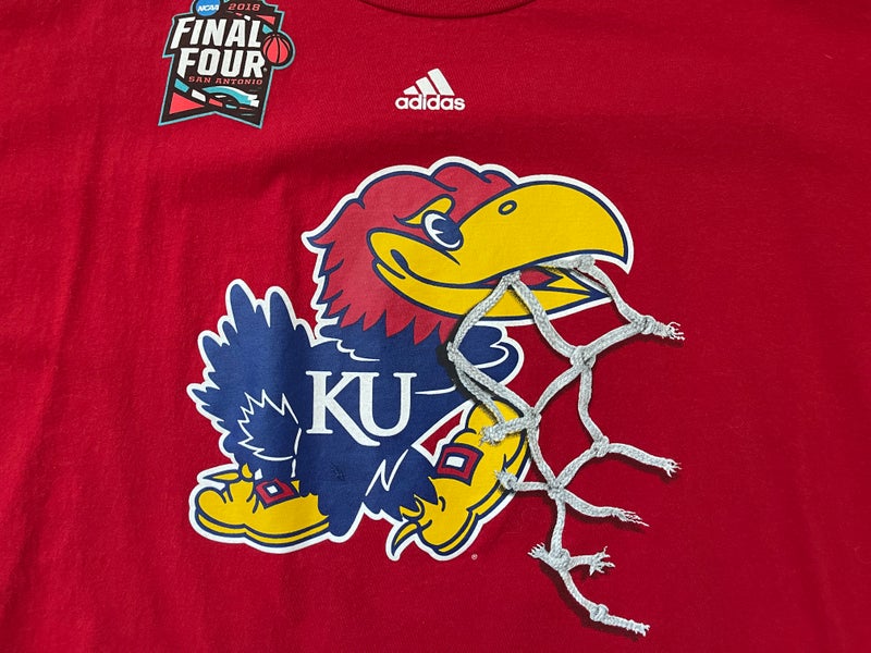 Adidas Men Medium KU Kansas Jayhawks Baseball Jersey NCAA Short Sleeve