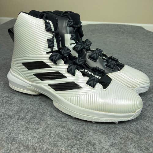 Adidas Mens Football Cleat 18 White Black Shoe Gridlock Linemen High Sport A10