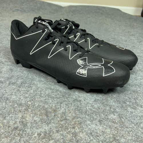 Under Armour Mens Football Cleat 16 Black White Shoe Lacrosse Mid Nitro Sports