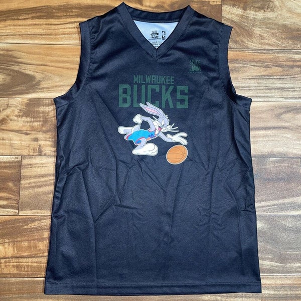 Milwaukee Bucks Space Jam Bugs Bunny YOUTH Basketball Jersey Size