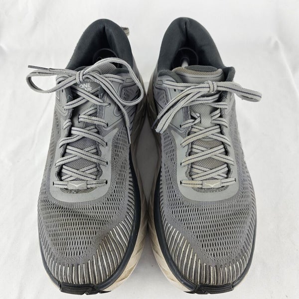 Hoka One One Men Sneaker Hupana Speed Gray White Athletic Running Shoe Size  12