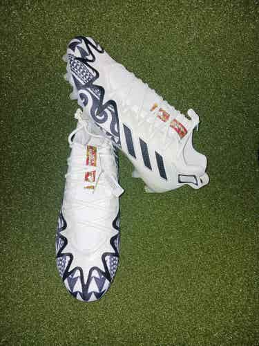 Size 13.5 Adidas Adizero Freak 22 Polynesian Bowl White Football Cleats GX2877