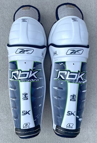 RBK 5K Jofa Hockey Shin Guards Senior 16”, Used