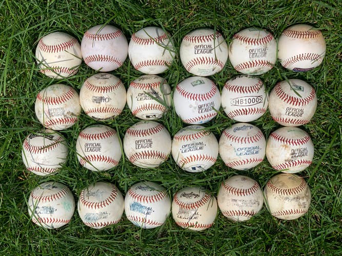 Used Synthetic Leather Baseballs 24 Pack - Good/Very Good Condition