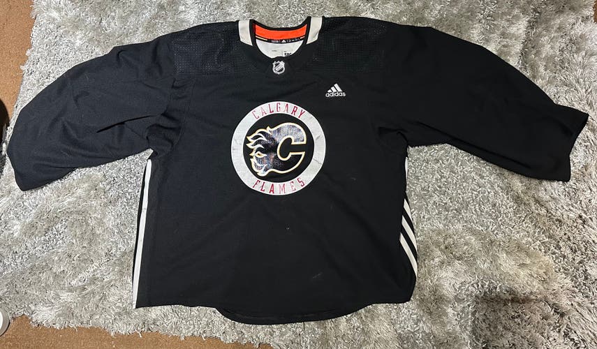 Adidas Calgary flames practice jersey Goalie Cut