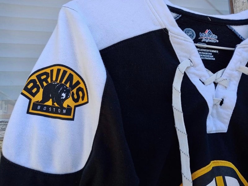 Women's Fanatics Branded Black Boston Bruins Lace-Up Jersey T-Shirt