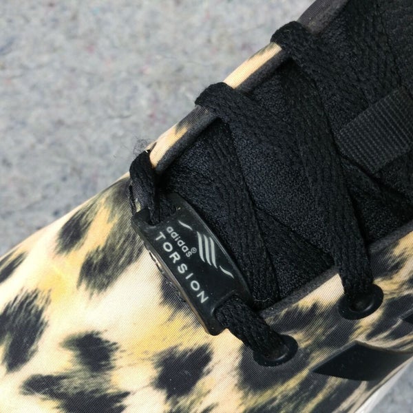 Adidas Torsion Zx Flux Girls Shoes 6 Cheetah Animal Print | SidelineSwap