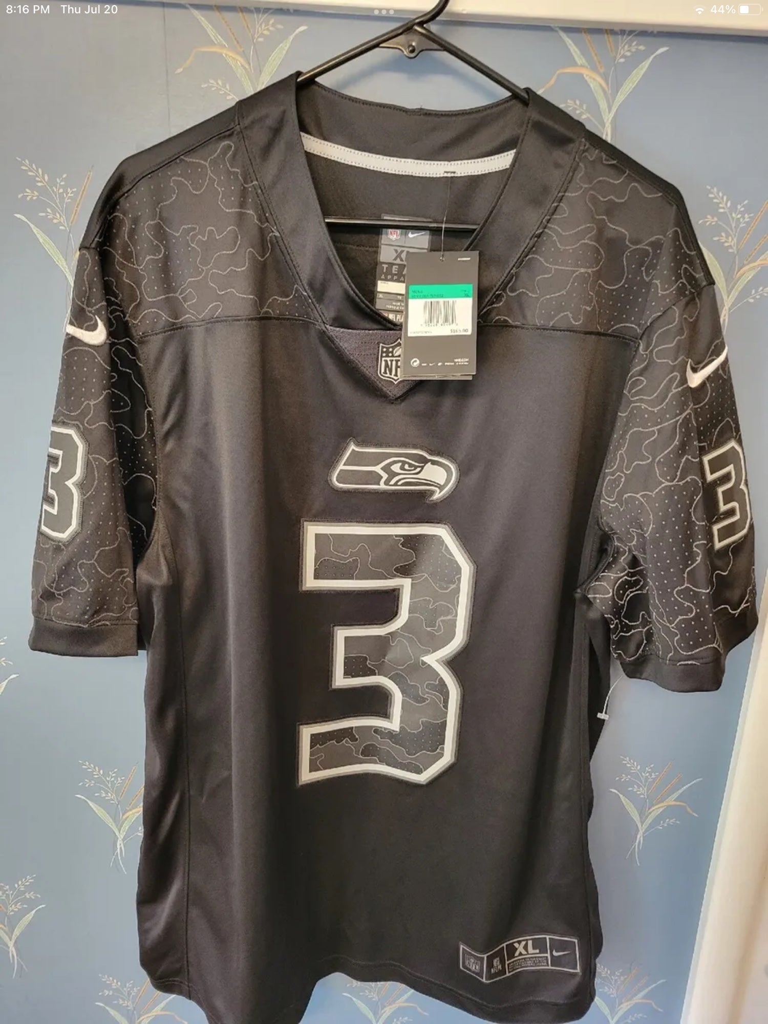 Nike On Field Seattle Seahawks Russell Wilson Stitched NFL Jersey Size 44