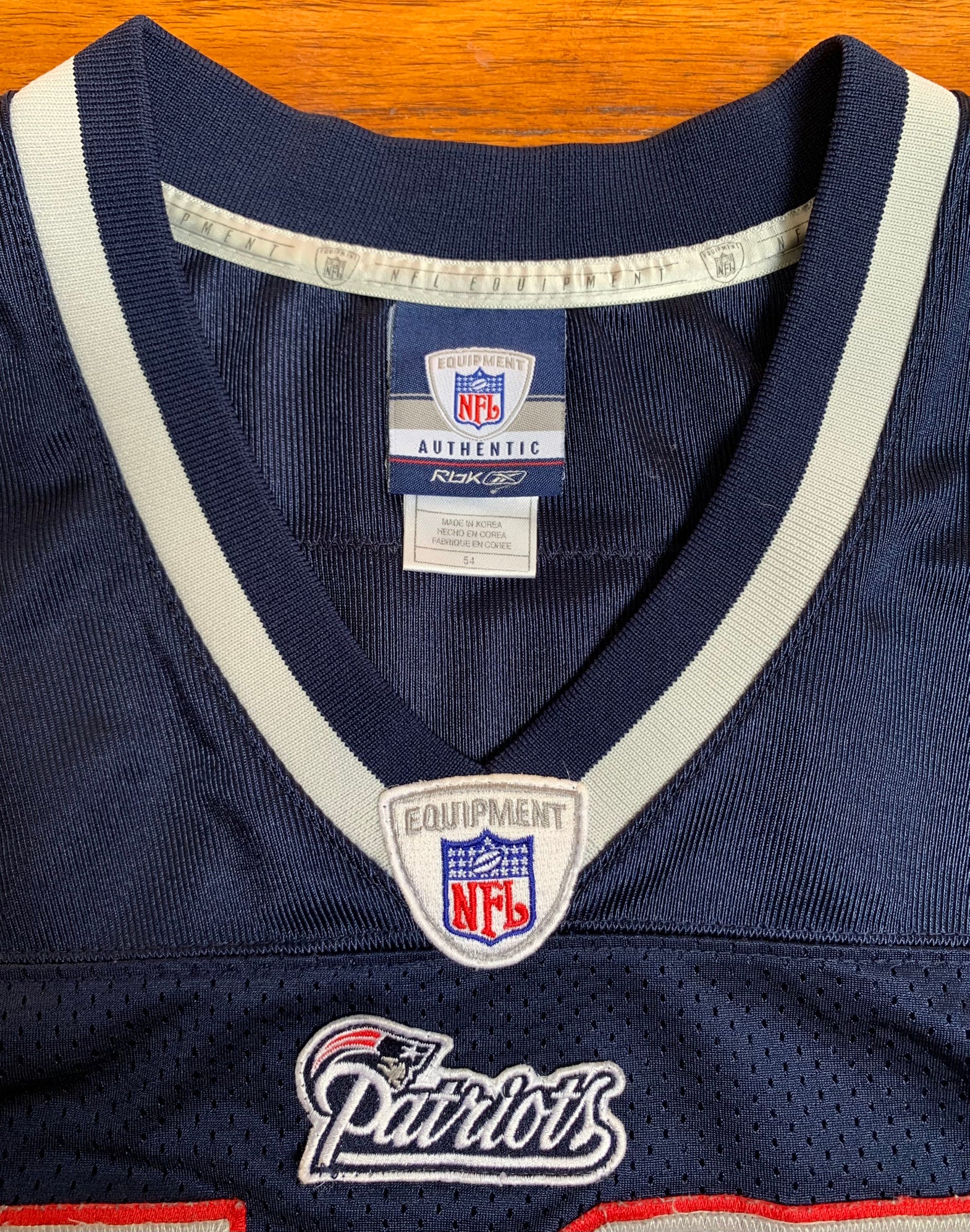 Buy the Reebok Mens Blue Patriots Jersey Brady #12 Size 56