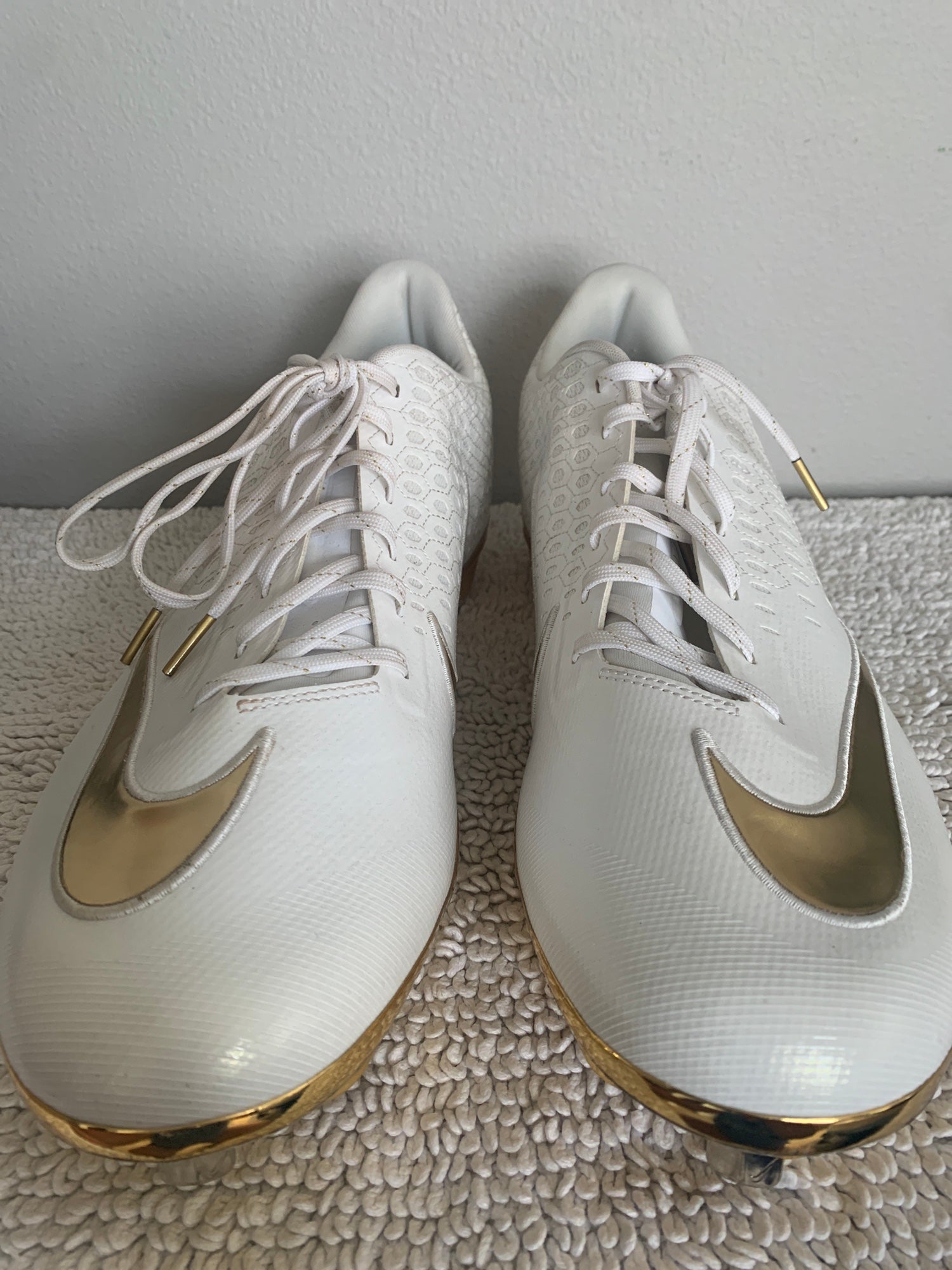 Nike, Shoes, Nike Lunar Vapor Ultrafly Elite 3 Mens Metal Baseball Cleats  Size 8 White Gray