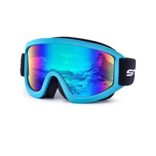 Snowledge Shockwave Matte Blue HB Fake Green NEW Anti-Fog Ski/Snowboard Goggles