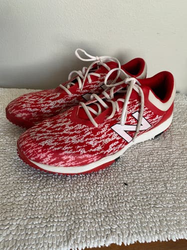 New Balance 4040 Baseball Turf Shoes Red White size 15