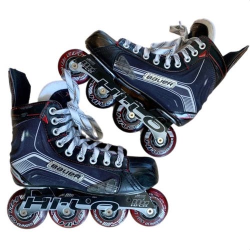 Bauer Vapor X500R Inline Hockey Skates • Y5.5 • Hilo chassis and wheels