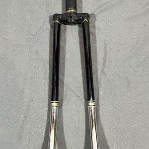 RARE Vintage Lugged Steel 700C Road Fork C-Dropouts 180mm 1" Threaded Steerer